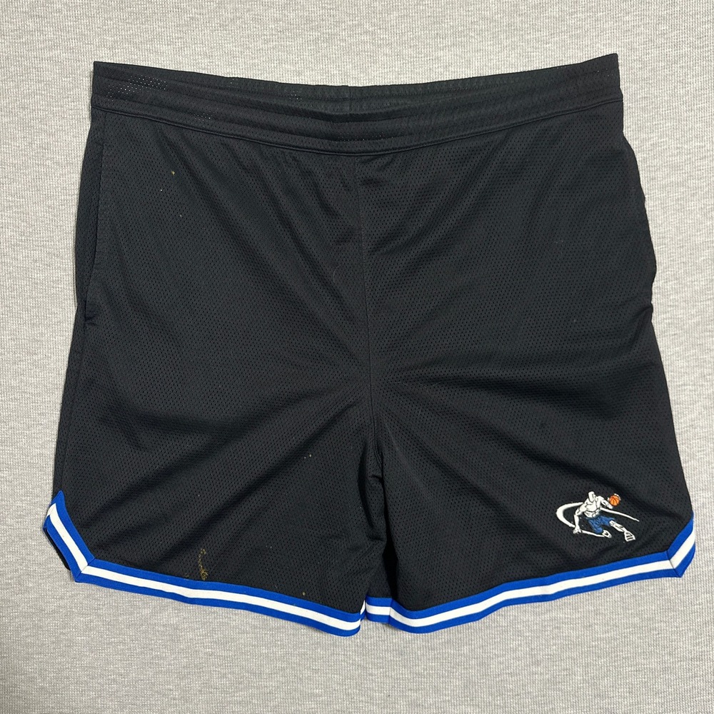 AND1 Y2K Streetball Mesh Basketball Shorts Embroidered Dribbler Logo Mens XL